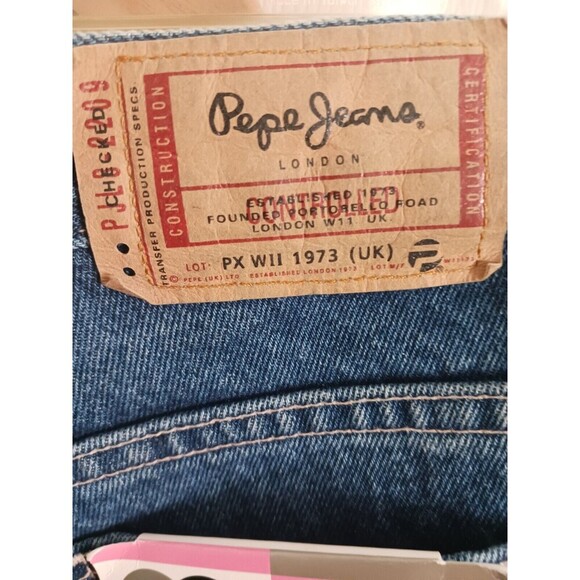Pepe Jeans London Vintage shorts sz 28 Blue Denim Deluxe Classics Bermuda Style - Picture 3 of 13